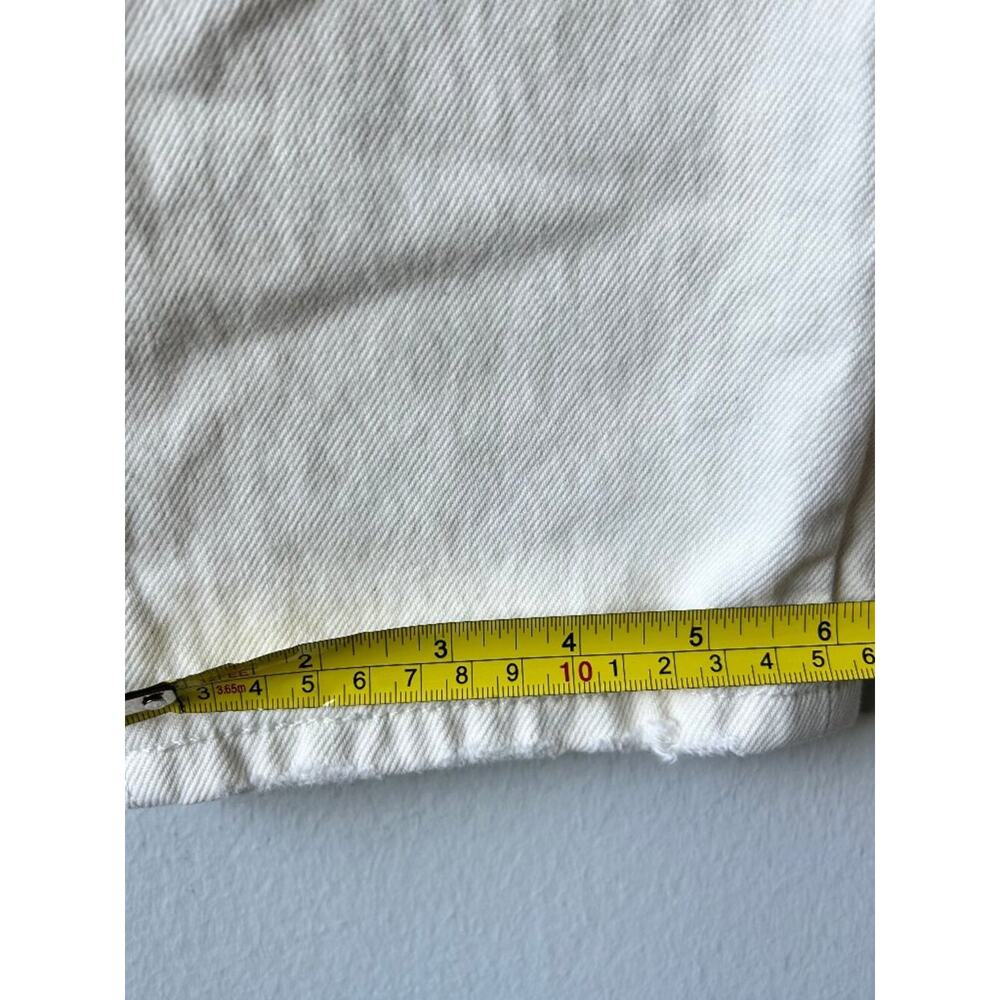 Levi’s Premium 501 Original Cropped Jeans White W24 L26 High Rise Staight Leg - Picture 12 of 12